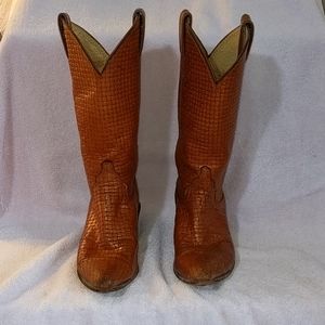 Justin Leather Cowboy Boots